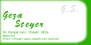 geza steyer business card